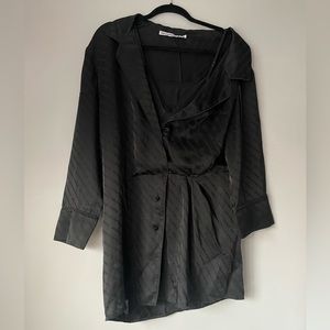 Alexander Wang Logo Silk Dress SZ 4